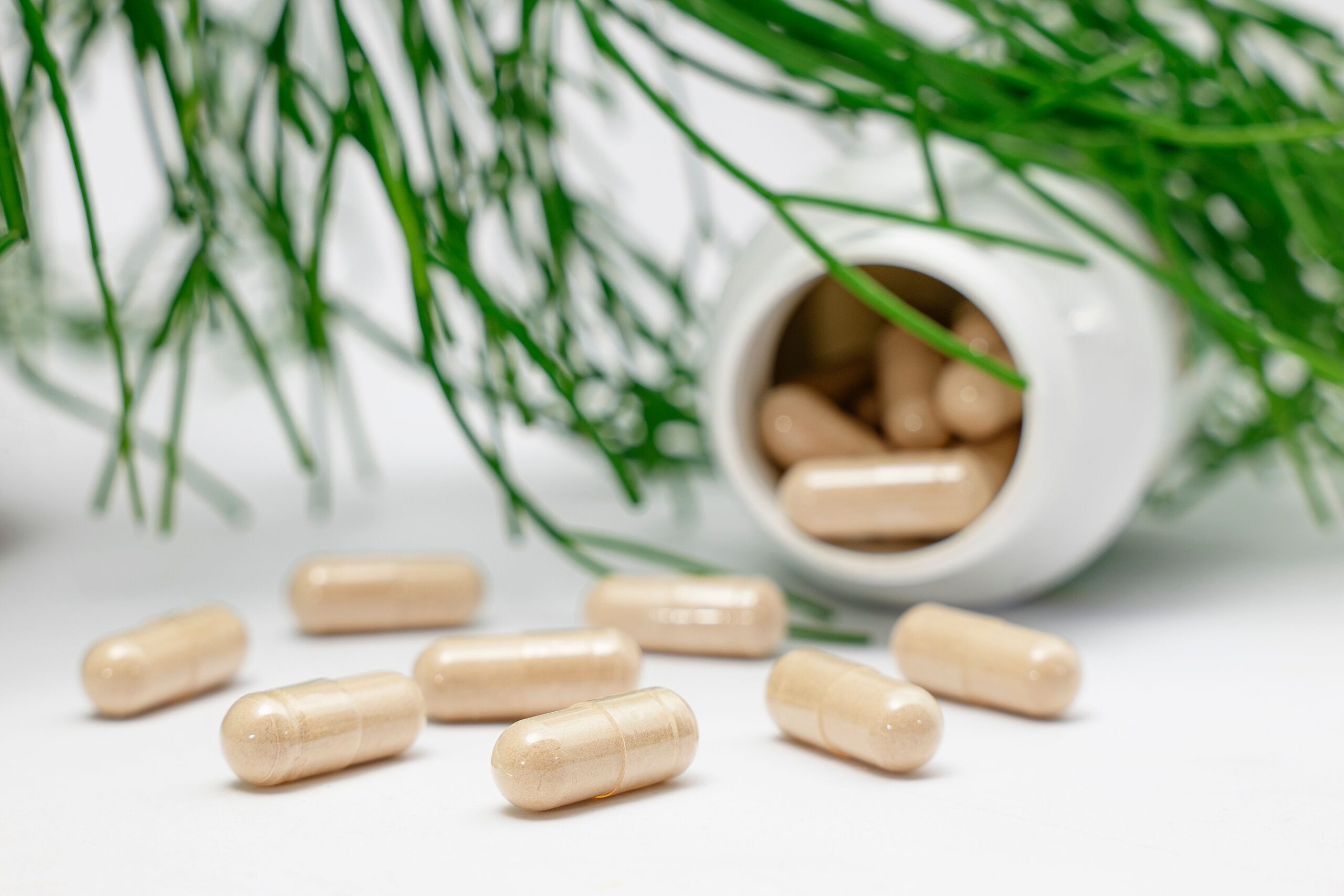 quality natural supplement bottles on a clean surface